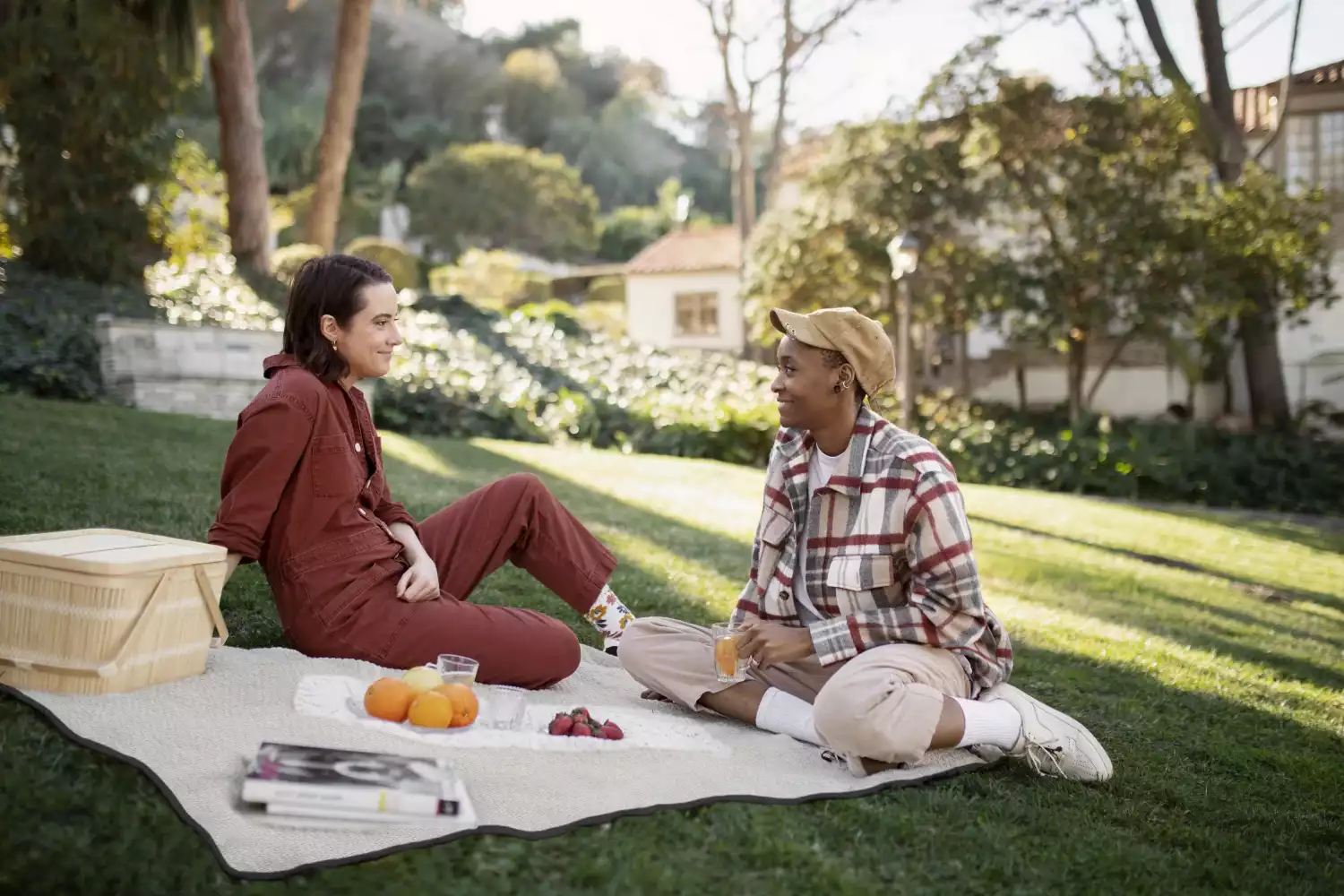 picnic bag and blanket