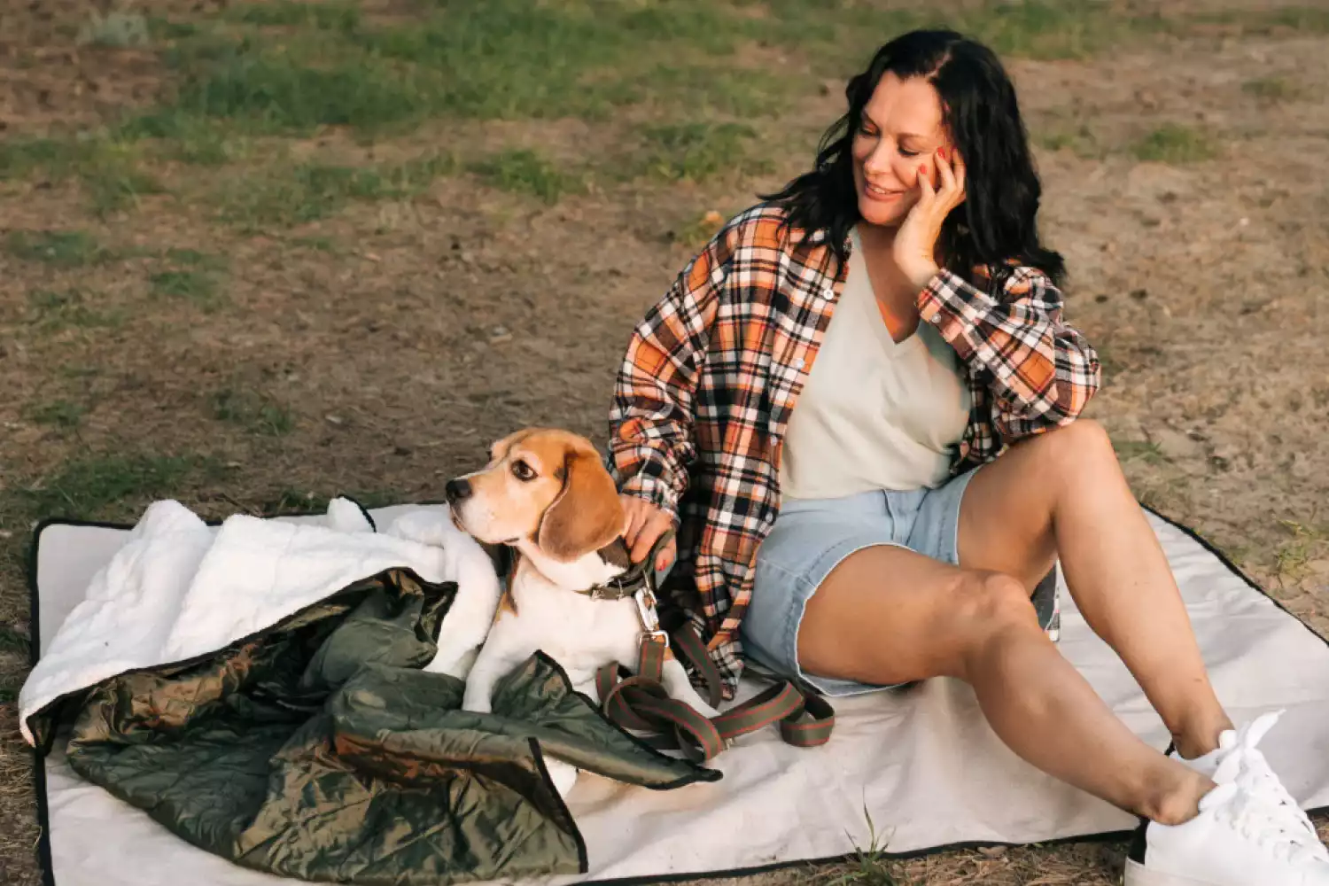 vintage style picnic blanket